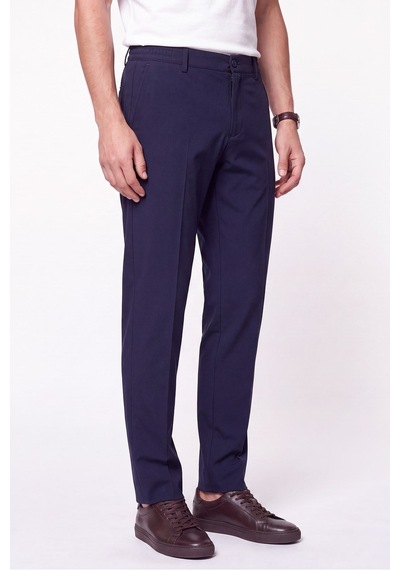 Comfort Fit Esnek Pamuklu Yan Cep Lacivert Jogger Pantıolon P 1220