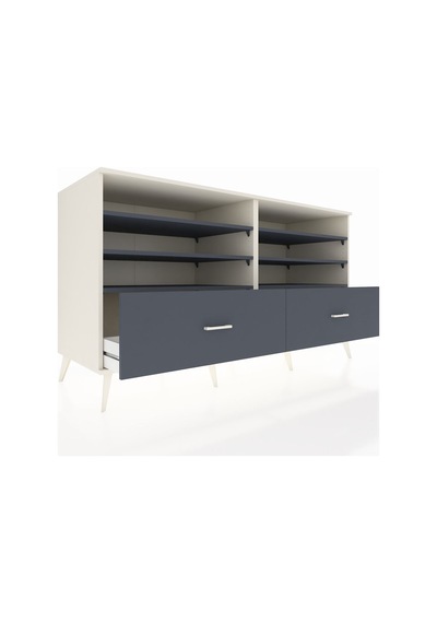 Kronos Konsol 6 Raflı 2 Çekmeceli 176x59x99 Aytaşı-antrasit Aytaşı-antrasit