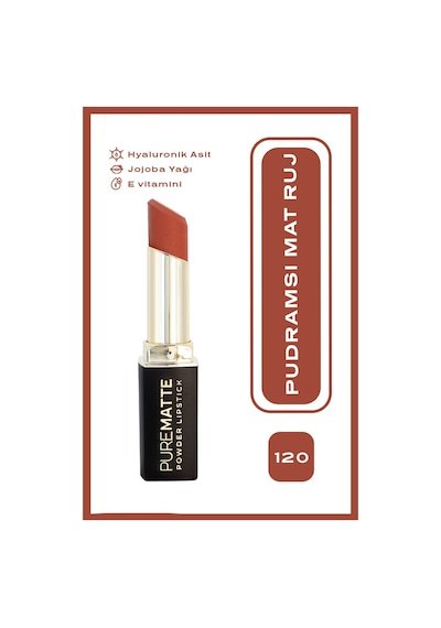 Pure Matte Powder Lipstick No: 120 - Pudralı Mat Ruj 120