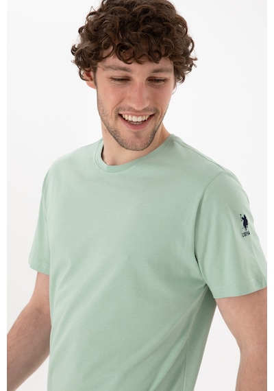 U.S. Polo Assn. Erkek Regular Fit Bisiklet Yaka Su Yeşili Basic Tişört 50305985-VR048 U.S. Polo Assn. Erkek Regular Fit Bisiklet Yaka Su Yeşili Basic Tişört 50305985-VR048