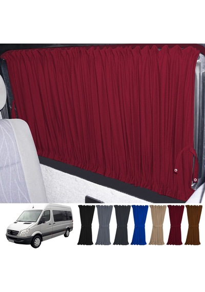 Pandami Mercedes Sprinter W906 Uzun 2006-2018 Uyumlu Bordo Raylı Oto Perde Takımı