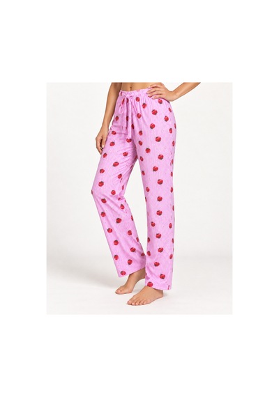 Fit Women Kadın Premium Desenli Rahat Kesim Pembe Pijama Altı 4774