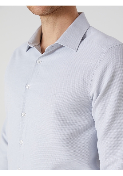 Lcw Busıness Gri Slim Fit Uzun Kollu Armürlü Erkek Gömlek