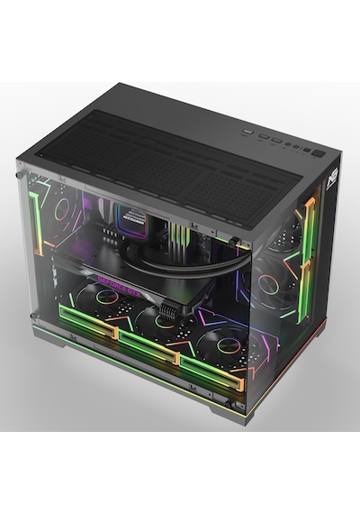 Orion Neon 6x Argb Fan Kumanda Ve Kontrolcü Micro Atx Boş Bilgisayar Kasası Siyah