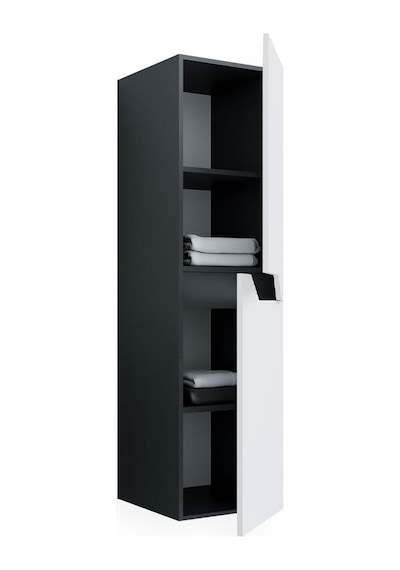 Teta Home Napoli Mdf Banyo Boy Dolabı Antrasit-beyaz Antrasit - Beyaz