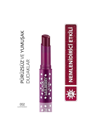 Flormar Lip Balm Meyve Kokulu Renkli Dudak Nemlendiricisi 002 Black Mulberry