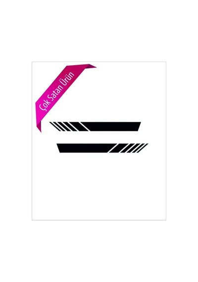 Oto Ayna Şerit Sticker Siyah 2 Li 20 2,5 Cm