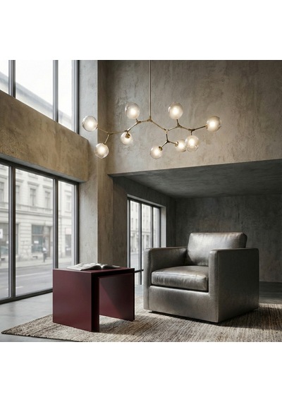Modern Metal Zigon Sehpa Seti Minimal Tasarım İç İçe Geçen Yan Sehpa 2 Li Set Bordo