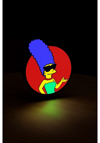 Marge Simpson Tasarımlı Gece Lambası Dekoratif Aydınlatma Çok Renkli