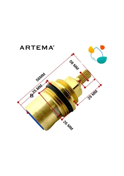 Artema A31104yp Artema:gr. Salmastra G3/4 90 Saga Kapalı Gold