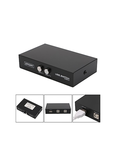 Alfais 5020 2 Port Yazıcı Printer Usb Çoklayıcı Switch Splitter Hub