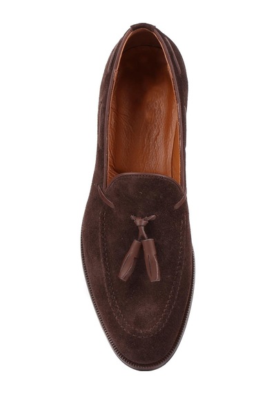 Shoetyle - Kahverengi Süet Deri Püsküllü Erkek Klasik Ayakkabı 250-7951-840-kahverengi
