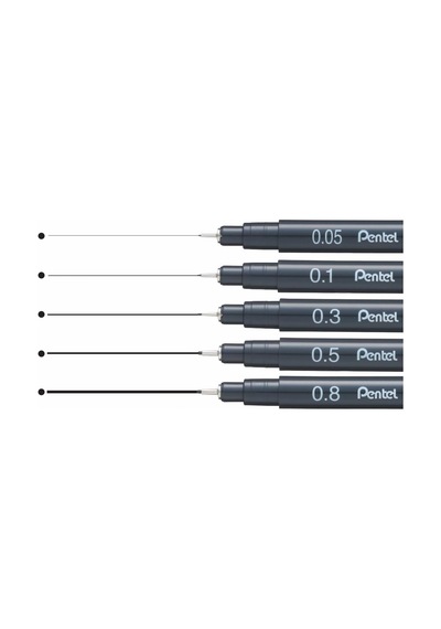 Pentel S20p-1a 0.1 Mm Fiber Uçlu Yazı Kalemi - İnce Uç - Poıntlıner