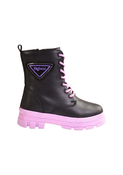 Mini Bonito Kız Çocuk Kalın Pembe Tabanlı Bot & Bootie Lila