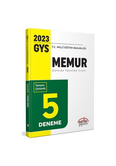 2023 Milli Eğitim Bakanlığı Memur Gys Tamamı Çözümlü 5 Deneme Sın