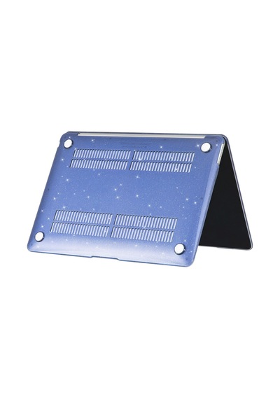 Arabulalaca Apple Uyumlu MacBook Pro 14 A2779 2023 Parlak Simli Mavi Kılıf
