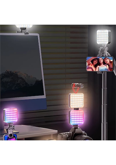 Go Des Gd-ld1033 Rgb Led Telefon-kamera Üstü Aydınlatma Canlı Yayın Işığı Siyah