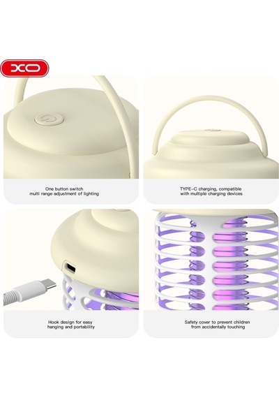 Yh10 Taşınabilir Led Lamba & Sivrisinek Kovucu Uv Işık 1200mah 400 Lümen 10000k Renk Sıcaklığı 3 Mod Çok Renkli