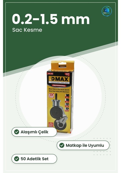Matkap Uyumlu Sac Kesme Aparatı 0.2 İle 1.5 Mm Metal Plaka Kesici