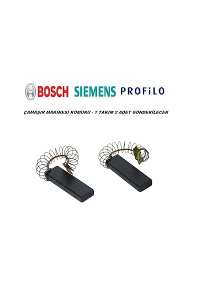 Bosch Uyumlu - Siemens  Profilo Çamaşır Makinesi Motor Kömürü 2 Li 529824613