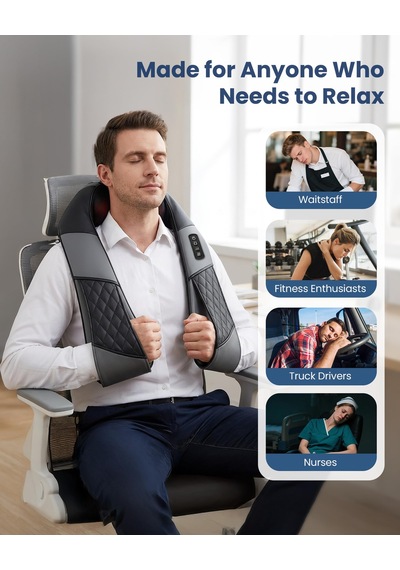Comfıer Isıtmalı Kablosuz Boyun Masaj Aleti, Boyun Ve Omuzlar İçin Shiatsu Masajı, 3 Yoğunluk Seviyesine Sahip 3d Masaj Yastığı, Şarj Edilebilir, Kadınlar Ve Erkekler İçin Hediye, Siyah Comfıer Isıtmalı Kablosuz Boyun Masaj Aleti, Boyun Ve Omuzlar İçin Shiatsu Masajı, 3 Yoğunluk Seviyesine Sahip 3d Masaj Yastığı, Şarj Edilebilir, Kadınlar Ve Erkekler İçin Hediye, Siyah