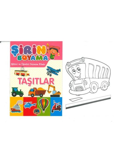 Karatay 4e Şirin Boyama Kitabı Taşıtlar 16 Syf