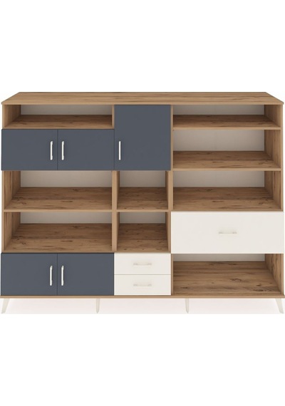 Hyperion Dolap 13 Raflı 3 Çekmeceli 5 Kapaklı 220x44x163 Çam-antr Çam-antrasit/aytaşı Hyperion Dolap 13 Raflı 3 Çekmeceli 5 Kapaklı 220x44x163 Çam-antr Çam-antrasit/aytaşı