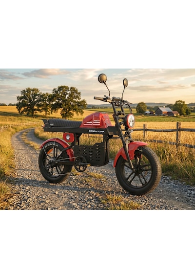 Ape Ryder Gibbon Ultra Pro 1000w Elektrikli Bisiklet Kırmızı Ayna ve El gazı