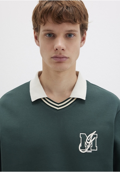 Mavi - M Logo Bisiklet Yaka Yeşil İnterlok Sweatshirt 0s10487-71539 Yeşil