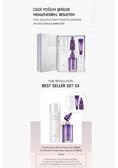 Missha Total  Fermente Içeriklerle Zenginleştirilmiş Bakım Set Time Revolution Best Seller