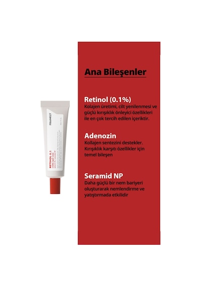 %01 Retinol İçeren   Ve Yenileyici Retinol Krem 30 Ml