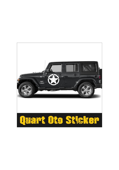 2 Adet Army Star, Askeri Yıldız Off Road Sticker (279882329)