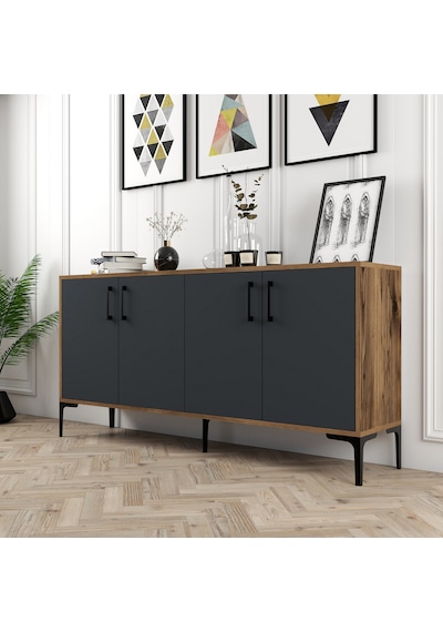 Kiev 160cm Konsol - Ceviz / Antrasit