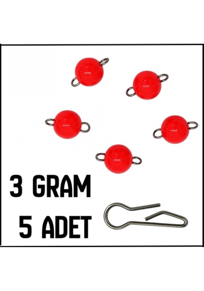 Uyguna-yakala 5 Adet -3 Gram Uv Turuncu Mafsallı Kurşun -hareketli İğne Kurşunu-1003org