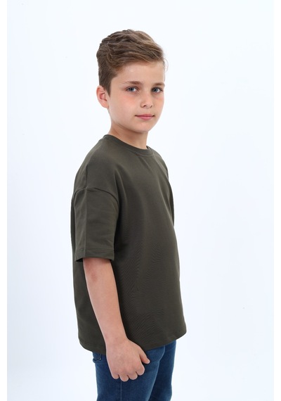 Toontoy Kids Toontoy Erkek Çocuk Pamuklu Bisiklet Yaka Kısa Kollu Düşük Omuz Baskılı Basic Tişört 22978 Haki Toontoy Kids Toontoy Erkek Çocuk Pamuklu Bisiklet Yaka Kısa Kollu Düşük Omuz Baskılı Basic Tişört 22978 Haki