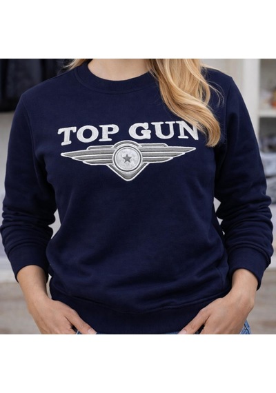 Top Gun Nakıslı Sweat Blu Mavi