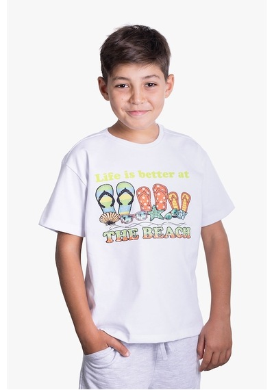 Little's World The Beach Çocuk Tshirt Beyaz