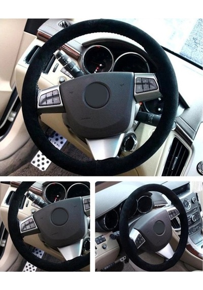 Vw Passat B6-B7-B8-B8,5 Uyumlu Alkantra Dikmeli Direksiyon Kılıfı