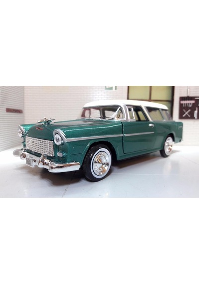 Motormax 1955 Chevrolet Bel Air Nomad 1/24 Yeşil Model Araba
