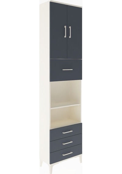 Arges Dolap 4 Raflı 4 Çekmeceli 2 Kapaklı 60x30x243 Aytaşı-antrasit Aytası Arges Dolap 4 Raflı 4 Çekmeceli 2 Kapaklı 60x30x243 Aytaşı-antrasit Aytası