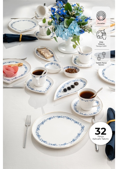 Emsan Casilda Porselen 32 Parça 6 Kişilik Kahvaltı / Servis Takı Beyaz