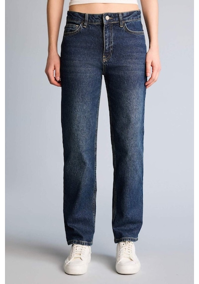 Defacto Comfort Straıght Normal Bel Uzun Jean Yıkamalı Pantolon H1654ax26smnm35 Mavi-nm35