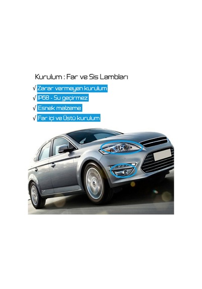 Far Içi Far Üstü Kristal Rgb Kayar Led Telli 16lı