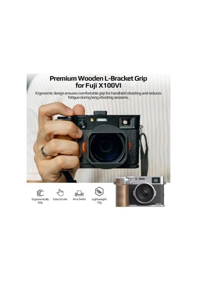 Freewell Fuji X100vı L Bracket Premium Grip Gri