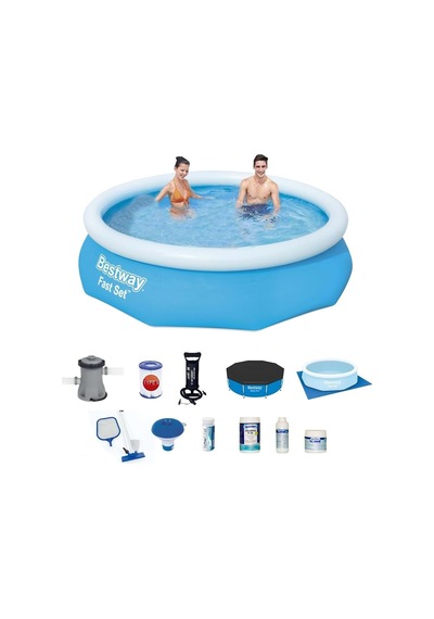 Bestway BW528 Büyük Şişme Havuz Seti 244 x 61 CM Çok Renkli
