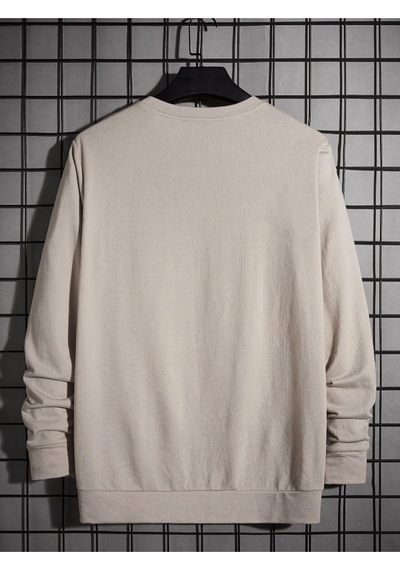 Altamira Erkek Bej Keymate Brooklyn Bisiklet Yaka Sweatshirt 001