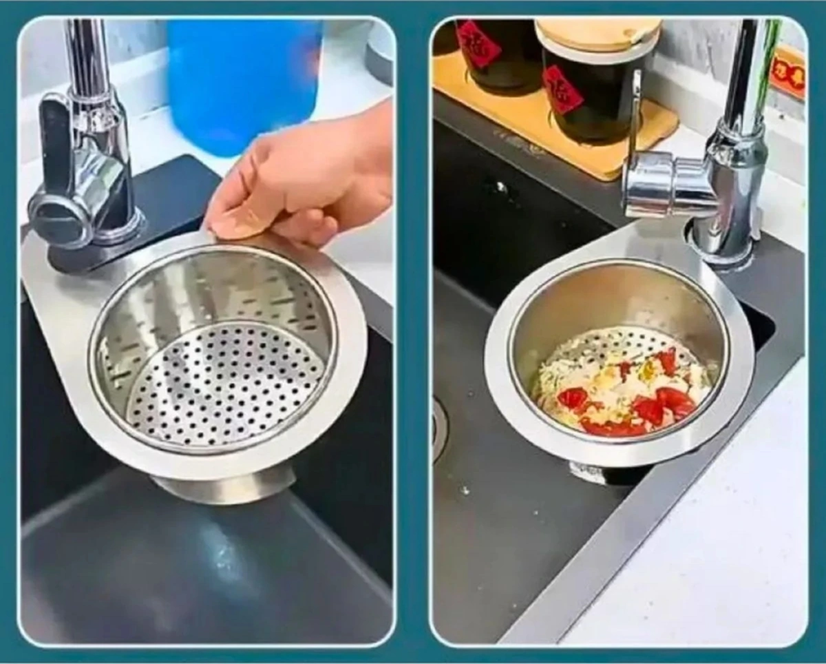 Premium Modern Paslanmaz Çelik Kuğu Tasarımlı Süzgeçli Asılabilen Tezgah Üstü Lavabo Drenaj Sepeti Standart