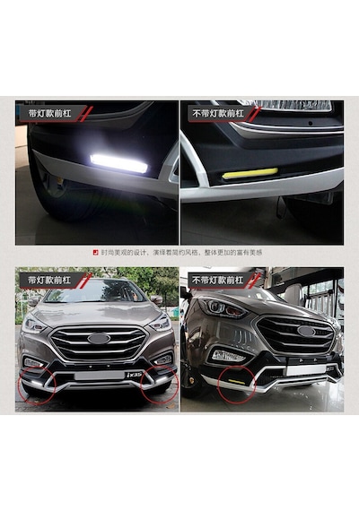 Hyundai İx35 Ön Arka Tampon Koruma Oem Stil Ledli 2009-2016