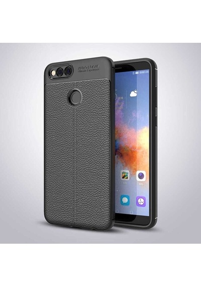 Huawei Honor 7x Kılıf Zore Niss Silikon Kapak Siyah