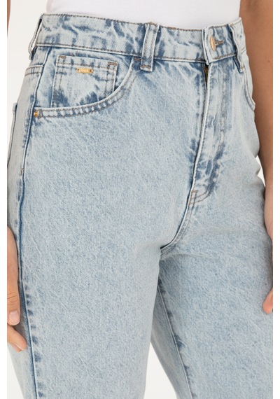 U.S. Polo Assn. Kadın Açık Mavi Mom High Waist Fit Jean Pantolon 50284793-DN0021